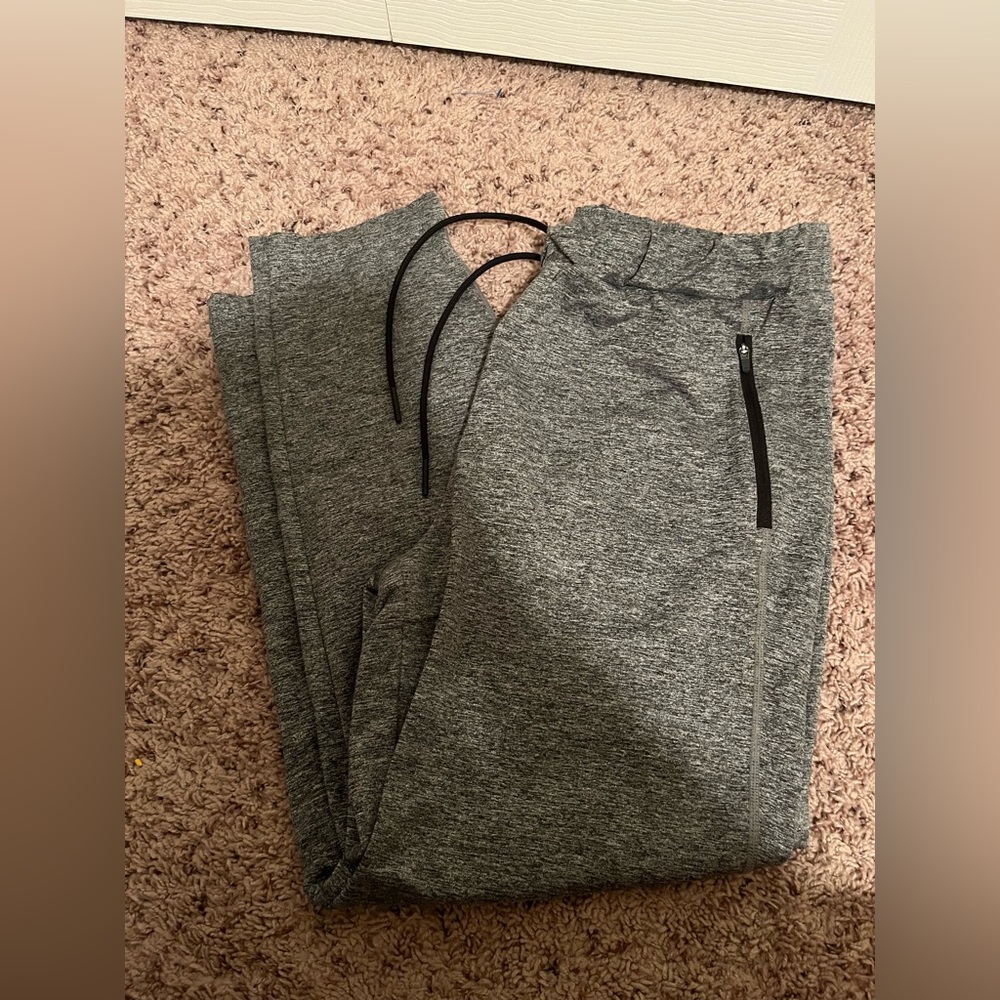 Zella Jogger‎ Sweat Pants Gray with Black blend with zippers | M | NWOT